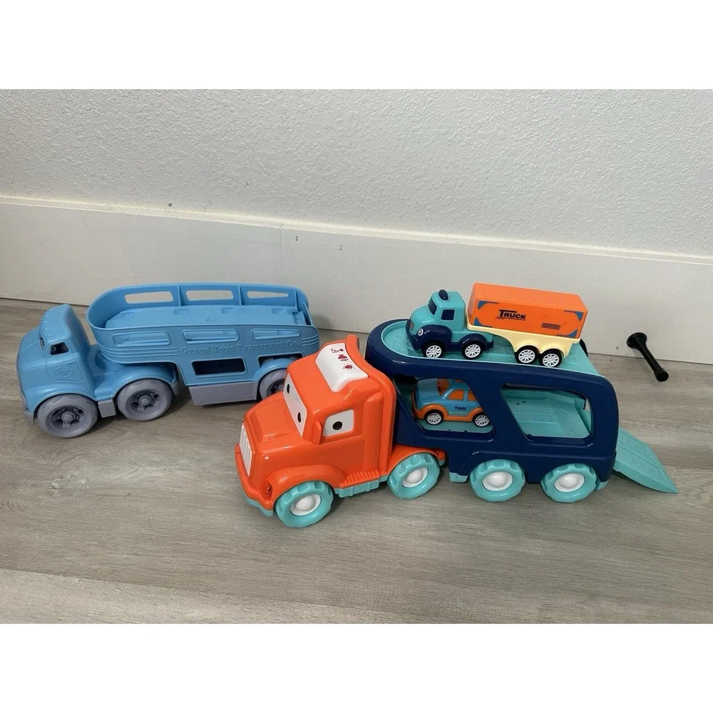 Nicmore & Green Toys Transport Vehicle Set Toddler OS Blue Orange